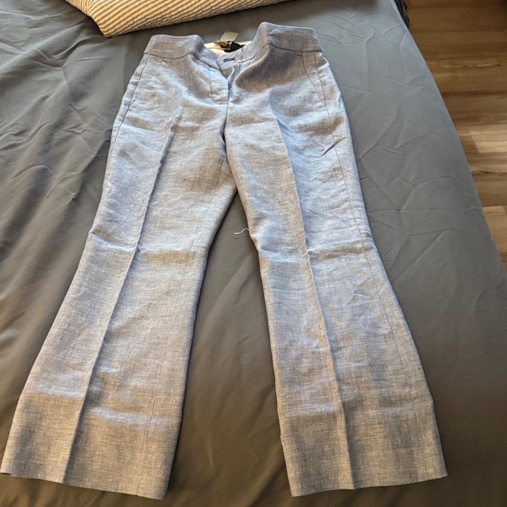 J. Crew Heather Chambray Flare Pants